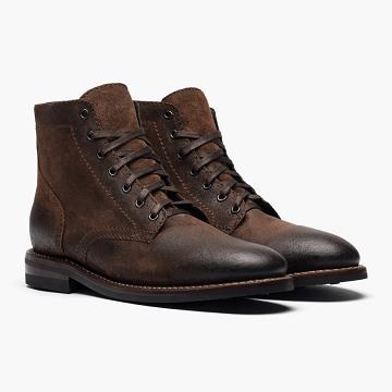 Thursday President Suede Men's Lace Up Boots Coffee | AU399RVD