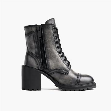 Thursday Rebel Leather Women's Boots Grey | AU132AHK