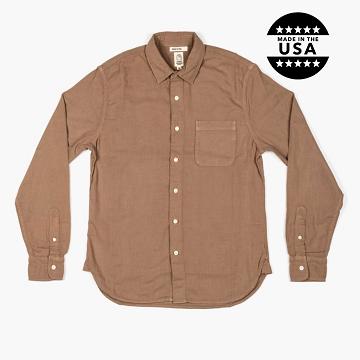 Thursday Ripper Cotton Men's Shirts Brown | AU315PJJ