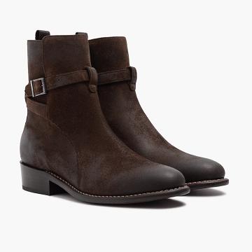 Thursday Rogue Suede Men's Chelsea Boots Burgundy | AU81PJJ