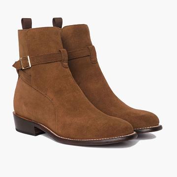 Thursday Rogue Suede Rugged & Resilient Men's Chelsea Boots Coffee | AU7YXF