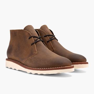 Thursday Scout Nubuck Men's Lace Up Boots Coffee | AU394OKI