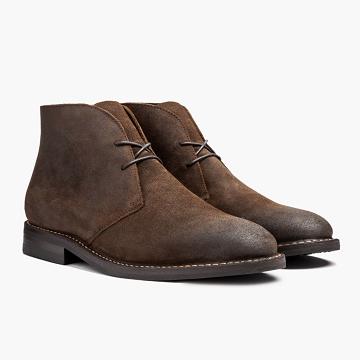 Thursday Scout Suede Men's Chukka Boots Coffee | AU61RVD