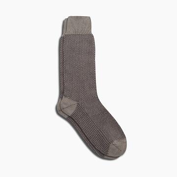 Thursday Sodello Birdseye Cotton Men's Socks Brown | AU276VRW